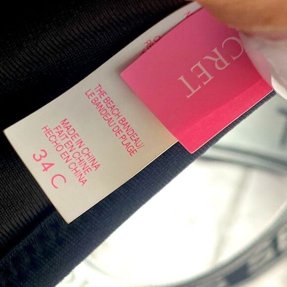 Victoria's Secret The Fabulous Black/White Logo
Swim Top Sz 34C - Picture 5 of 6